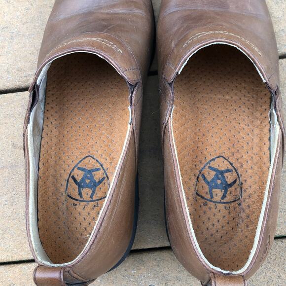 Ariat Slip On Sandal Western Paddock Leather size 7 B - Picture 8 of 11